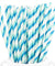 Double Blue Striped Paper Straws — STRAWTOPIA - STRAWTOPIA