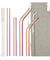 14 Piece Rose Gold and Rainbow Reusable Metal Straws with Cleaning Brushes — STRAWTOPIA