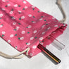 Handmade Drawstring Case Bag for Straws (Pink Flowers) — STRAWTOPIA