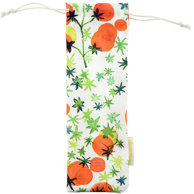 Handmade Drawstring Case Bag for Straws (Tomatoes) — STRAWTOPIA