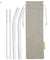 12mm (Transparent) 2 Bendy Reusable Glass Straws with Cleaning Brushes — STRAWTOPIA 