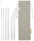 7.9'' (20cm) x 8mm (Transparent) 2 Bendy and 2 Straight Reusable Glass Straws with Cleaning Brushes — STRAWTOPIA