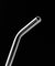 one bendy glass straw contrasting with black background 8mm wide