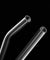 one straight glass straw and one bendy glass straw contrasting with black background 8mm wide