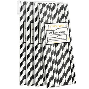 Green  Red Striped Paper Straws — STRAWTOPIA