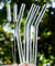 10mm (Transparent) 4 Bendy Reusable Glass Straws with Cleaning Brushes — STRAWTOPIA 