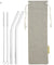 10mm (Transparent) 2 Bendy Reusable Glass Straws with Cleaning Brushes — STRAWTOPIA 