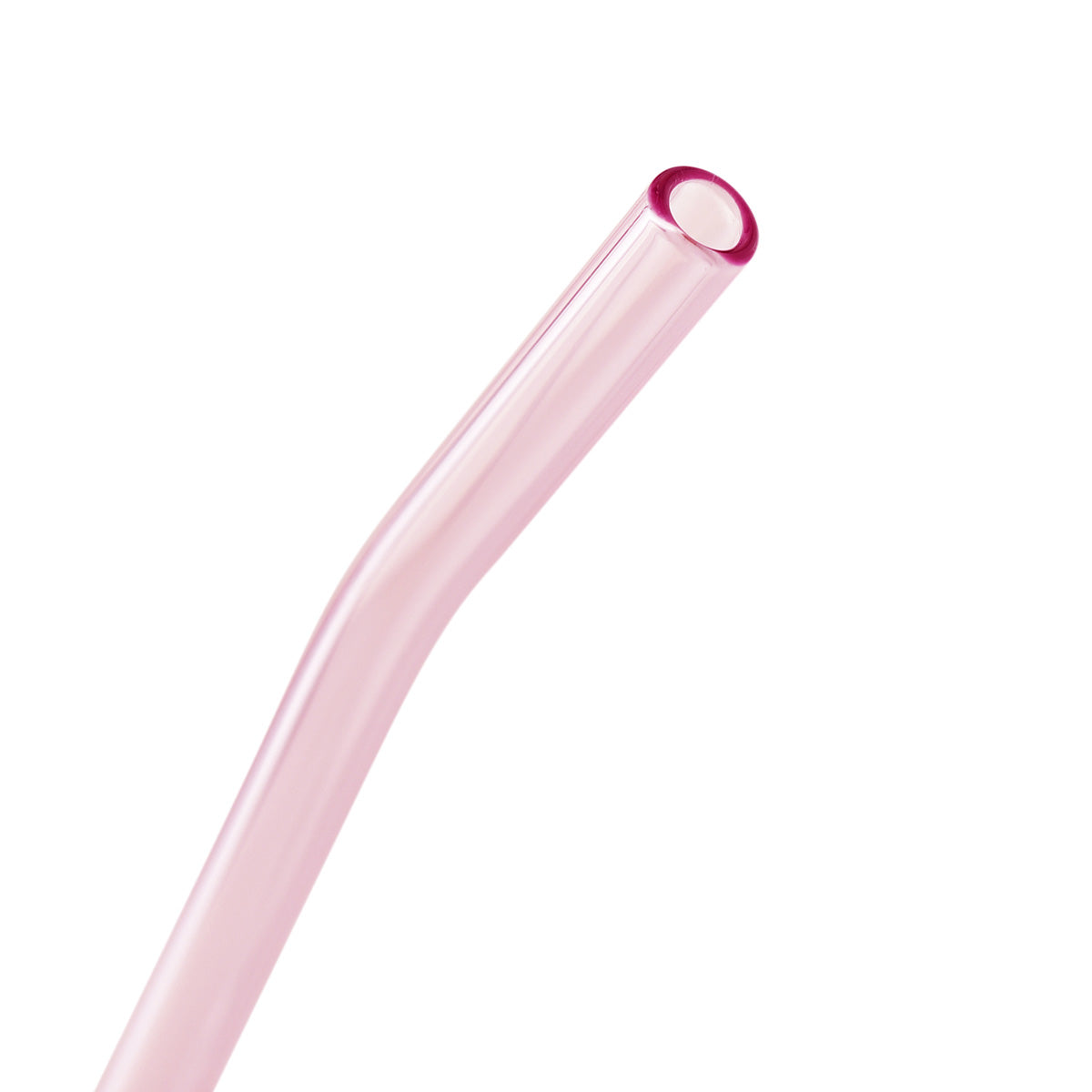 2 Bendy Reusable Glass Straws 8mm (Pink) — STRAWTOPIA