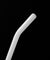 7.9'' (20cm) x 8mm (White) 2 Bendy Reusable Glass Straws with Cleaning Brushes — STRAWTOPIA