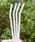 8mm (White) 4 Bendy Reusable Glass Straws with Cleaning Brushes — STRAWTOPIA