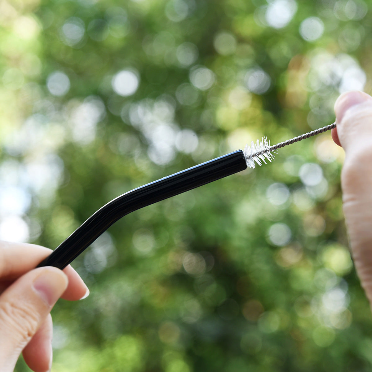 4 Straight Reusable Glass Straws (Transparent) 5⁄16 (8mm) Wide 9.8'' (25cm)  Long — STRAWTOPIA