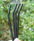 8mm (Black) 4 Bendy Reusable Glass Straws with Cleaning Brushes — STRAWTOPIA