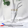 Reusable Stainless Steel Metal Straws with Silicon Tips & Cleaning Brushes — STRAWTOPIA