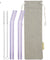 8mm (Purple) 4 Bendy Reusable Glass Straws with Cleaning Brushes — STRAWTOPIA